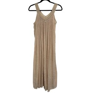Scoop NYC Macrame-neck Midi Dress - One Size